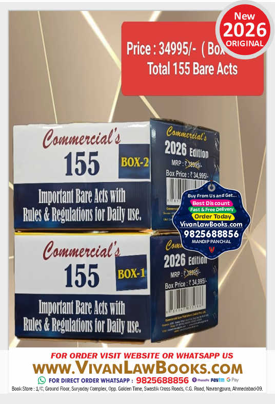 Commercial's NEW - 155 IMPORTANT BARE ACTS WITH RULES & REGULATIONS FOR DAILY USE - New Latest 2026 Edition