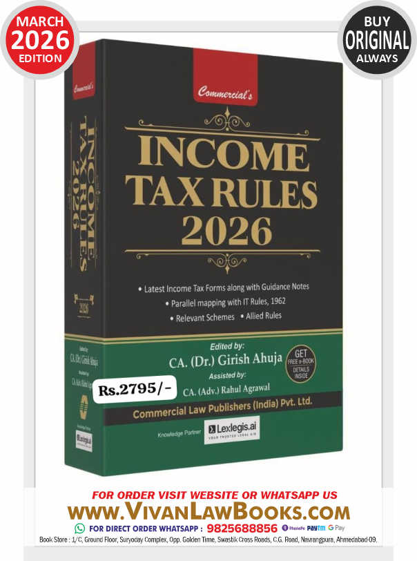 INCOME TAX RULES 2026 by CA Dr Girish Ahuja - New March 2026 Edition Commercial