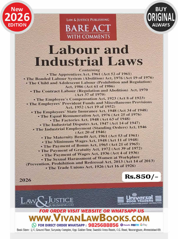 New LABOUR & INDUSTRIAL LAWS - March 2026 Bare Act by Law & Justice - Universal