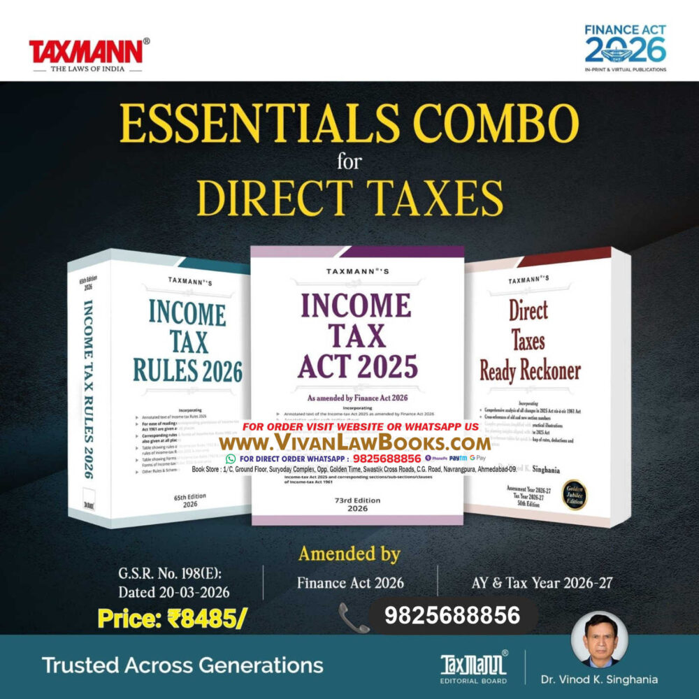 DIRECT TAX COMBO - Income Tax Act 2025 + Income Tax Rules 2026 + Direct Tax Ready Reckoner (3 Book Combo) - New March 2026 Edition Taxmann