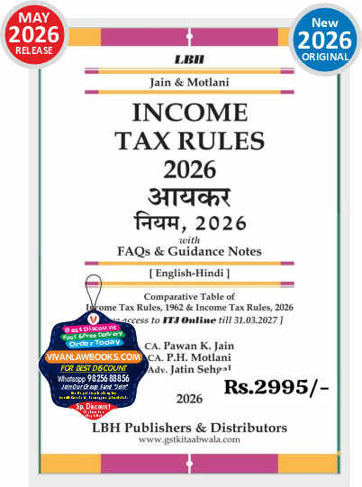 HINDI + English - NEW INCOME TAX RULES with FAQs and Guidance Notes - by Jain & Motlani - New 2026 Edition LBH