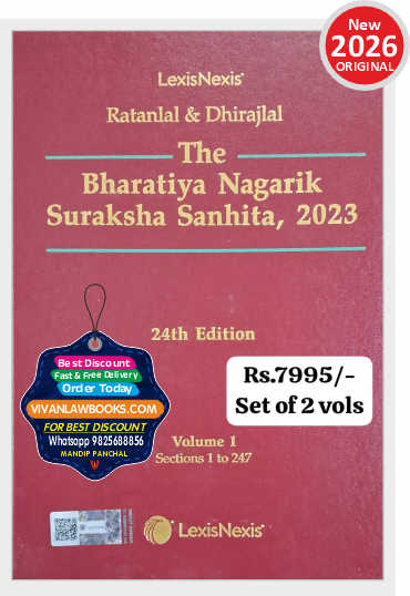 New BNSS - Ratanlal & Dhirajlal - The Bharatiya Nagarik Suraksha Sanhita, 2023 (In 2 Volume) - New 24th Edition 2026 by LexisNexis