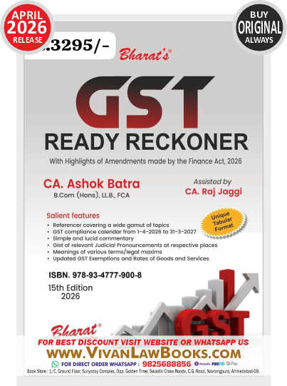 New GST Ready Reckoner by CA Ashok Batra - New 15th Edition April 2026 Bharat