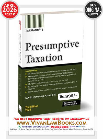 Presumptive Taxation by CA Sinivisana Anand G - New 2nd Edition April 2026 by Taxmann