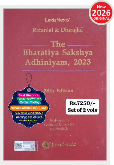 Ratanlal & Dhirajlal - BSA - The Bharatiya Sakshya Adhiniyam, 2023 (In 2 Volume) - New 28th Edition 2026 by LexisNexis